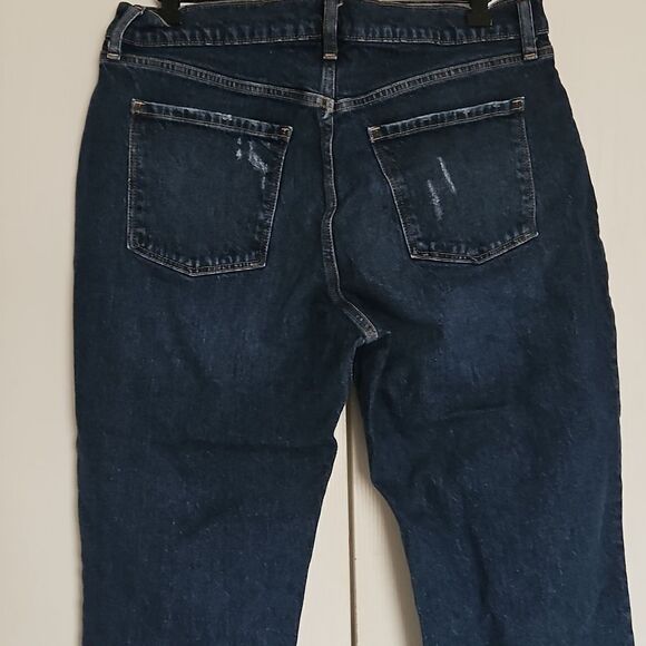 Dark Blue Distressed High-Rise Women's Jeans - Picture 7 of 16